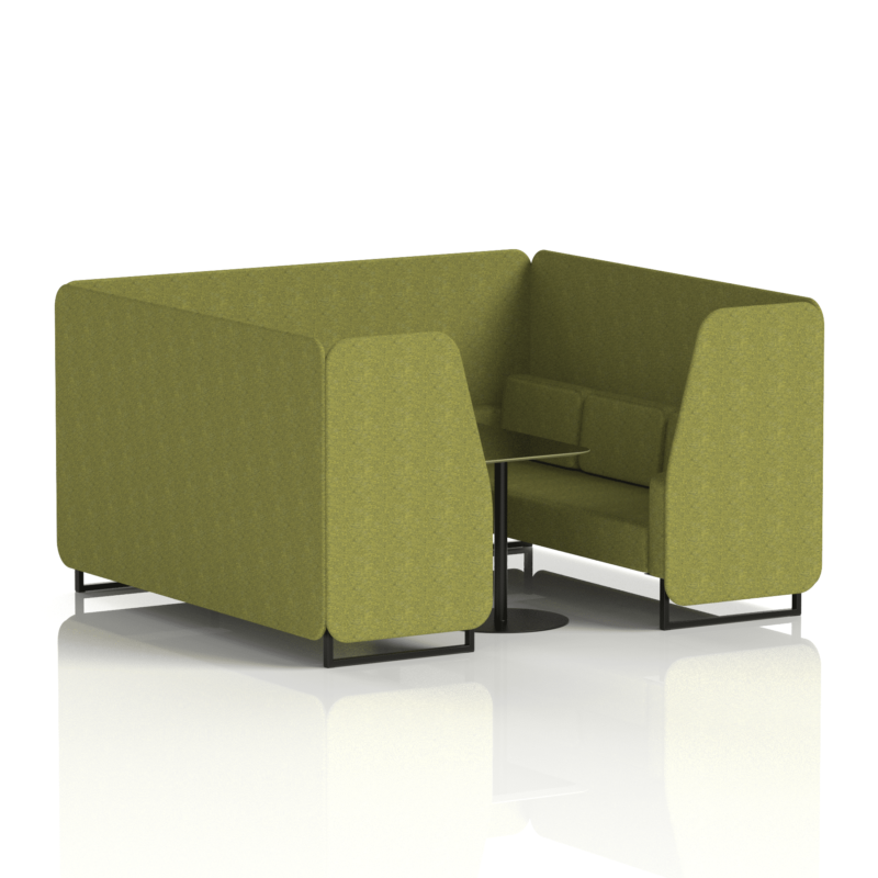 Brixworth Booth With Black Legs And Black Table In Single Tone - Image 64