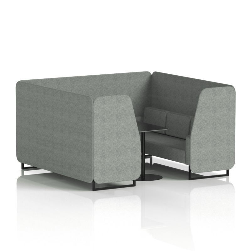 Brixworth Booth With Black Legs And Black Table In Single Tone - Image 65