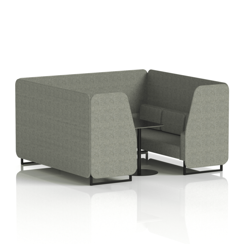 Brixworth Booth With Black Legs And Black Table In Single Tone - Image 66