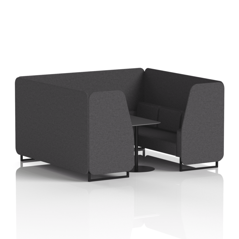 Brixworth Booth With Black Legs And Black Table In Single Tone - Image 67