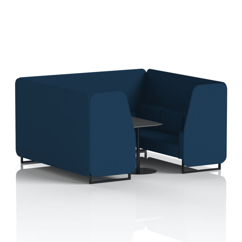 Brixworth Booth With Black Legs And Black Table In Single Tone - Image 68