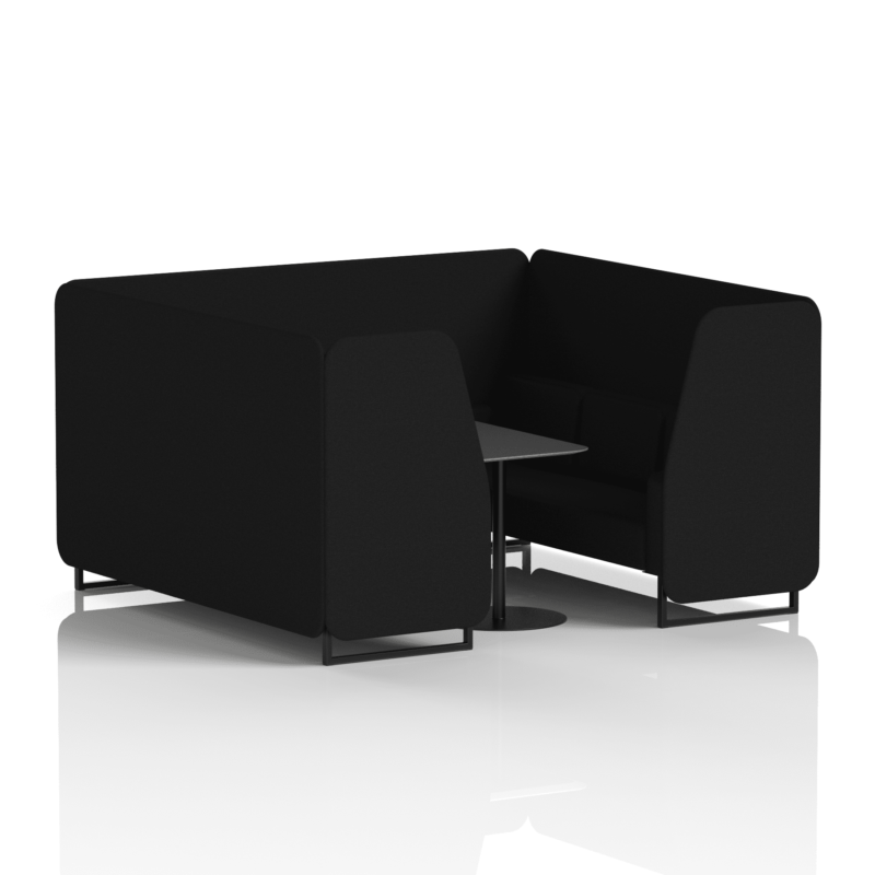 Brixworth Booth With Black Legs And Black Table In Single Tone - Image 69