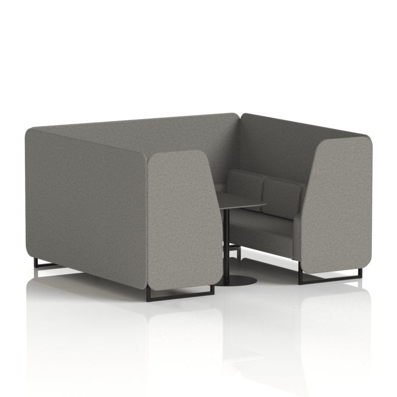 Brixworth Booth With Black Legs And Black Table In Single Tone - Image 70