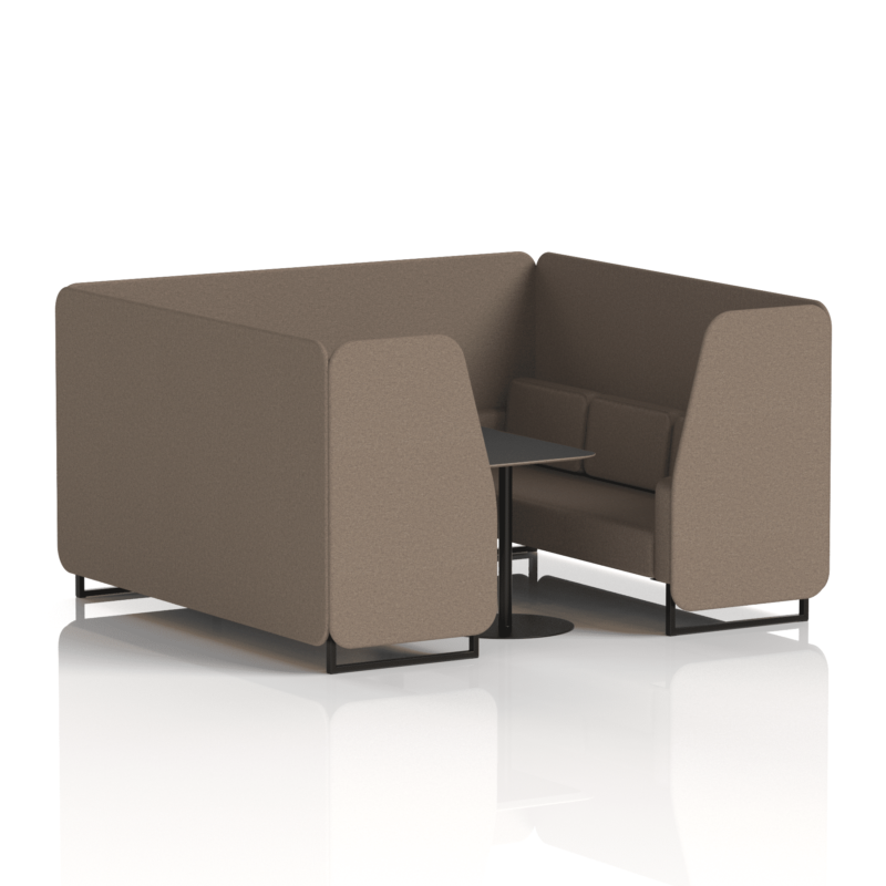 Brixworth Booth With Black Legs And Black Table In Single Tone - Image 72