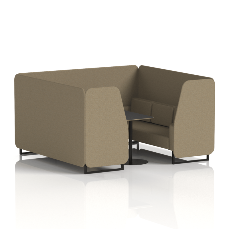 Brixworth Booth With Black Legs And Black Table In Single Tone - Image 73