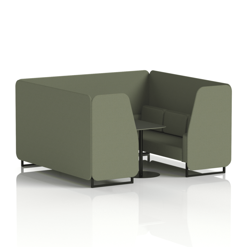 Brixworth Booth With Black Legs And Black Table In Single Tone - Image 74
