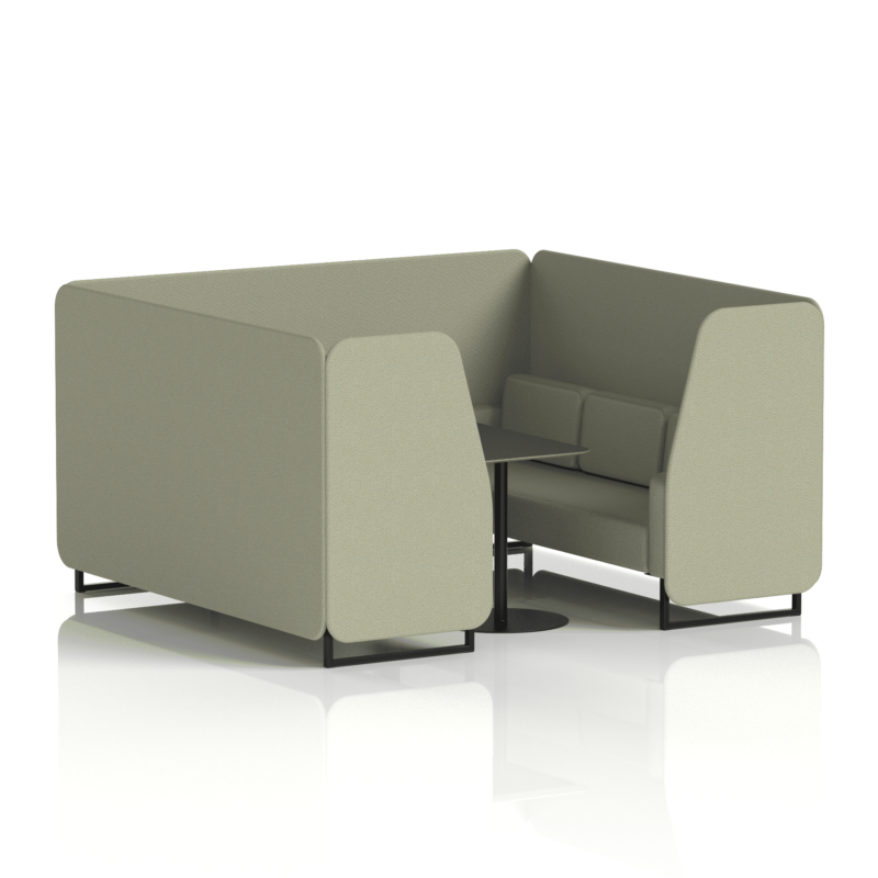Brixworth Booth With Black Legs And Black Table In Single Tone - Image 75