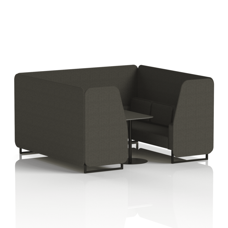 Brixworth Booth With Black Legs And Black Table In Single Tone - Image 76