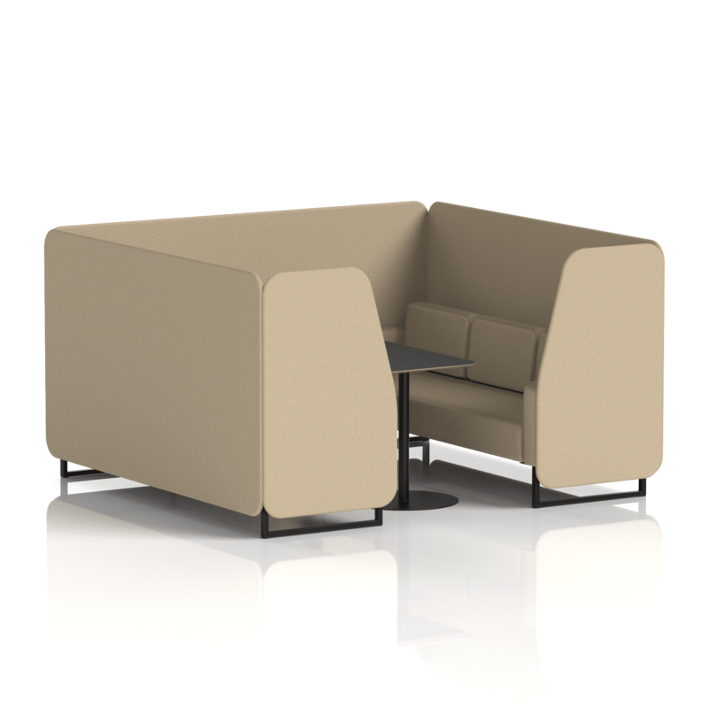 Brixworth Booth With Black Legs And Black Table In Single Tone - Image 77