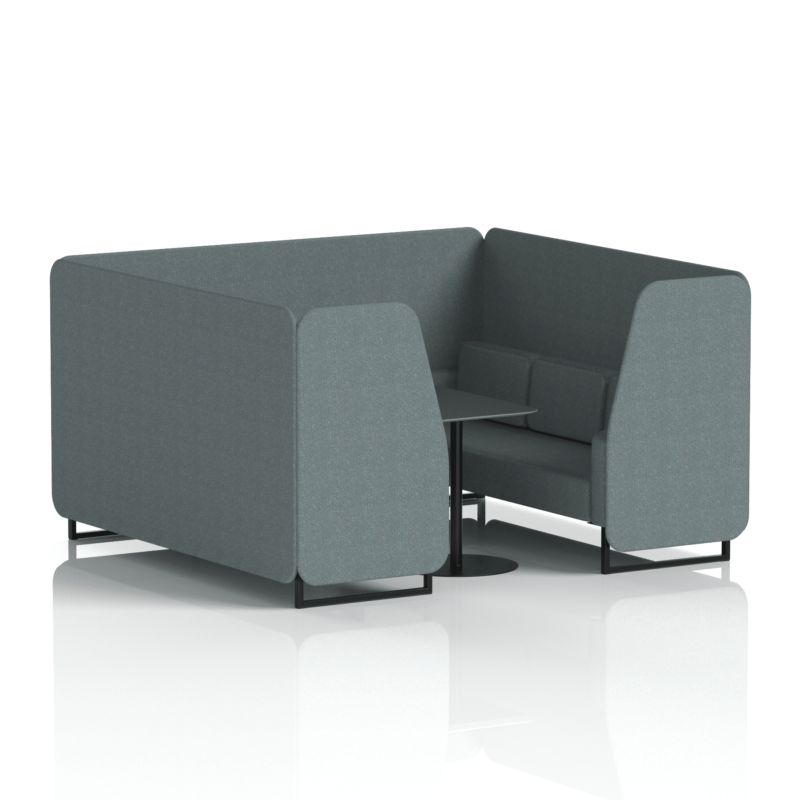 Brixworth Booth With Black Legs And Black Table In Single Tone - Image 78