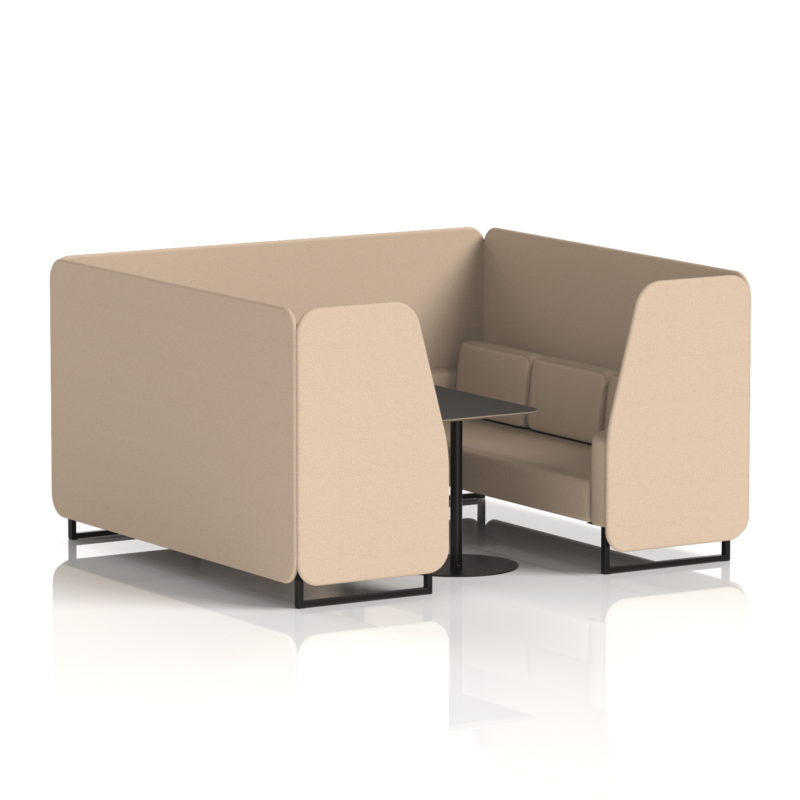 Brixworth Booth With Black Legs And Black Table In Single Tone - Image 79