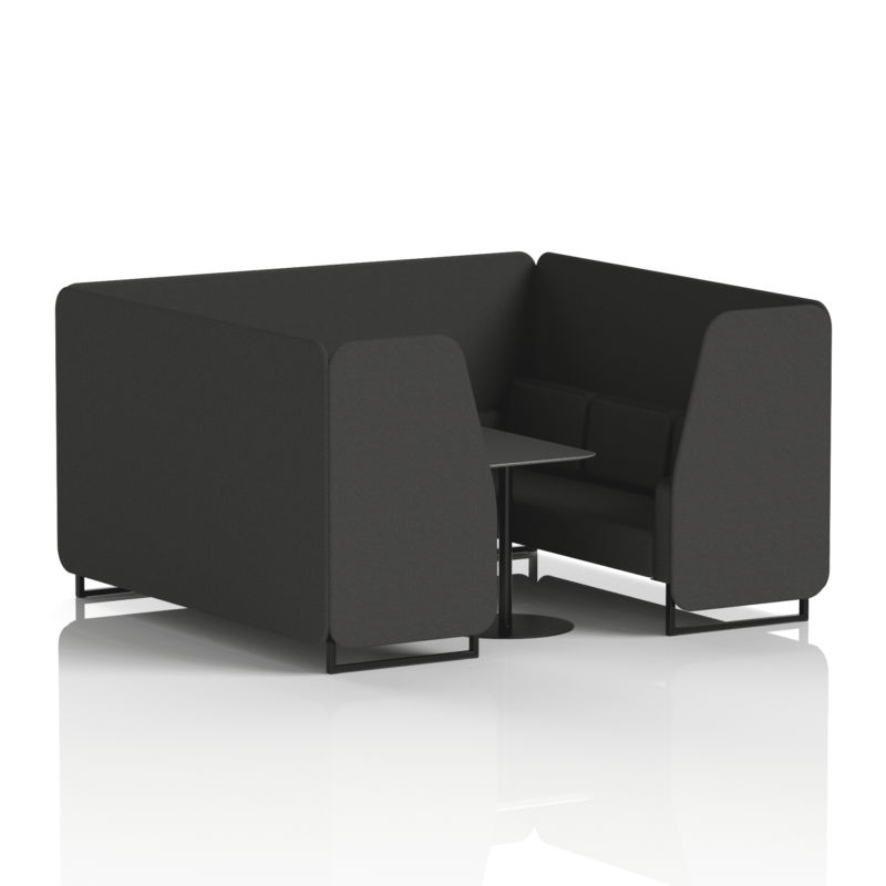 Brixworth Booth With Black Legs And Black Table In Single Tone - Image 81