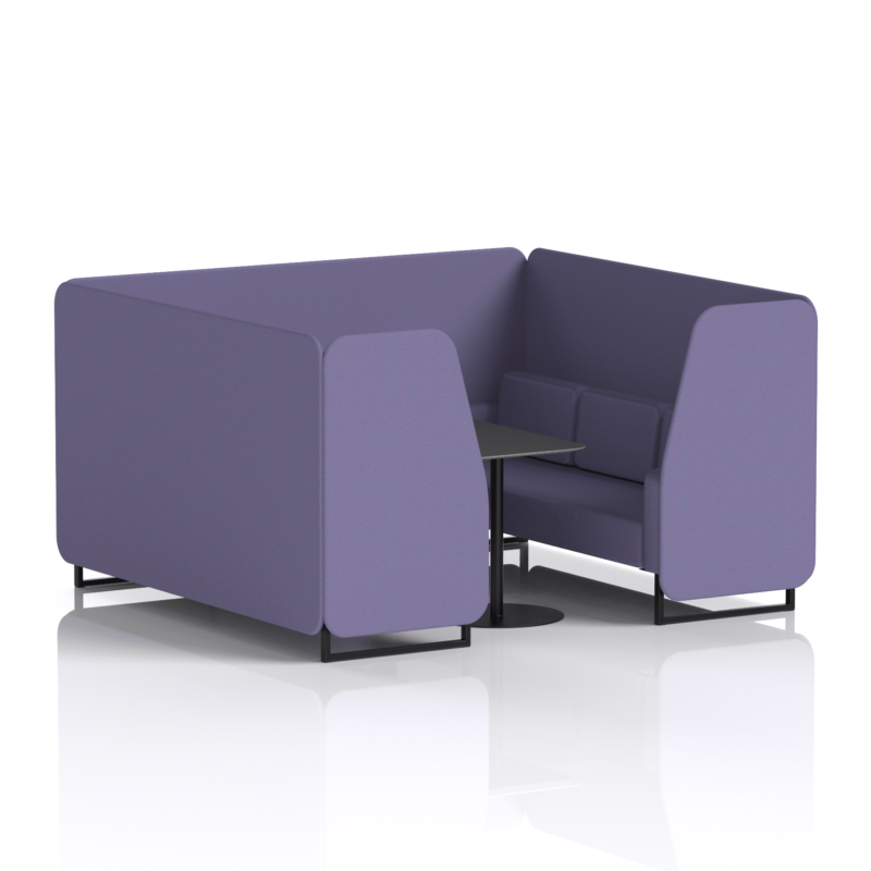 Brixworth Booth With Black Legs And Black Table In Single Tone - Image 82