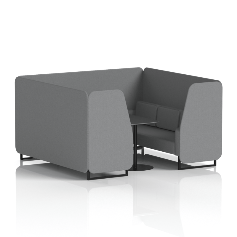 Brixworth Booth With Black Legs And Black Table In Single Tone - Image 83