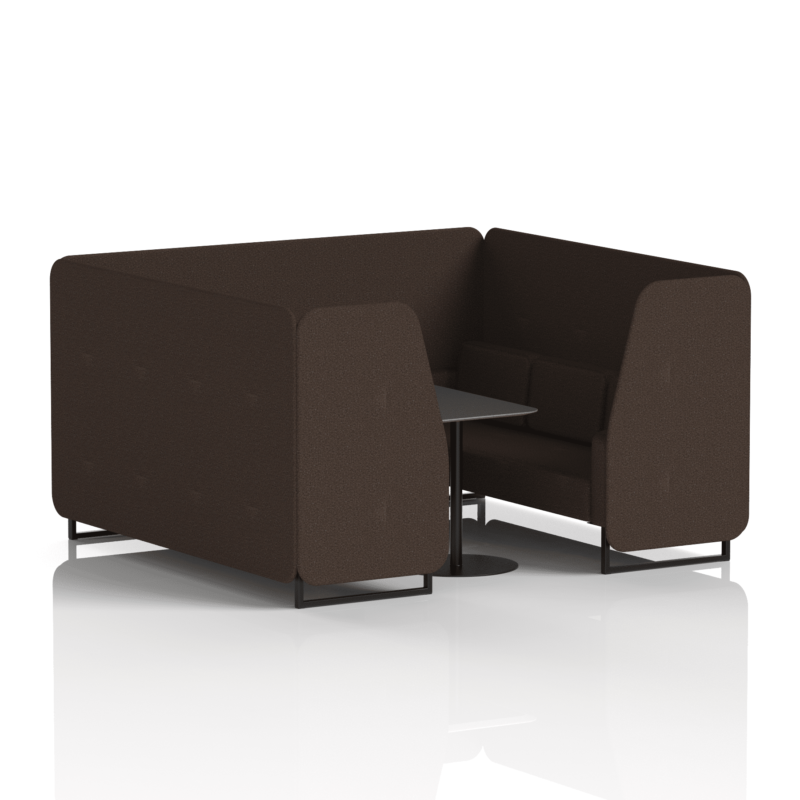 Brixworth Booth With Black Legs And Black Table In Single Tone - Image 84