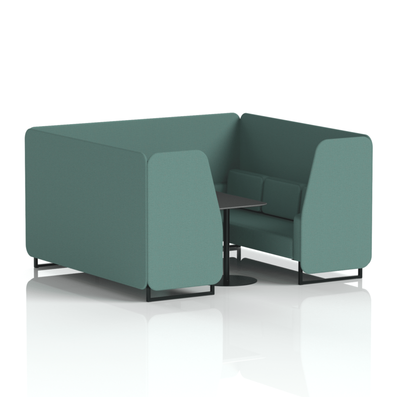 Brixworth Booth With Black Legs And Black Table In Single Tone - Image 85