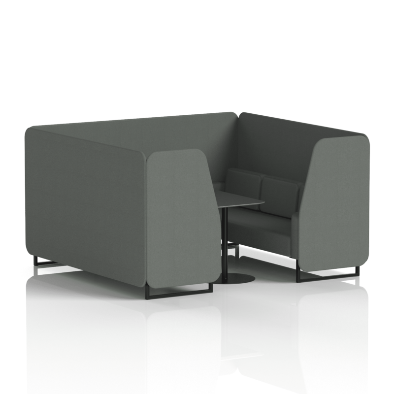 Brixworth Booth With Black Legs And Black Table In Single Tone - Image 86