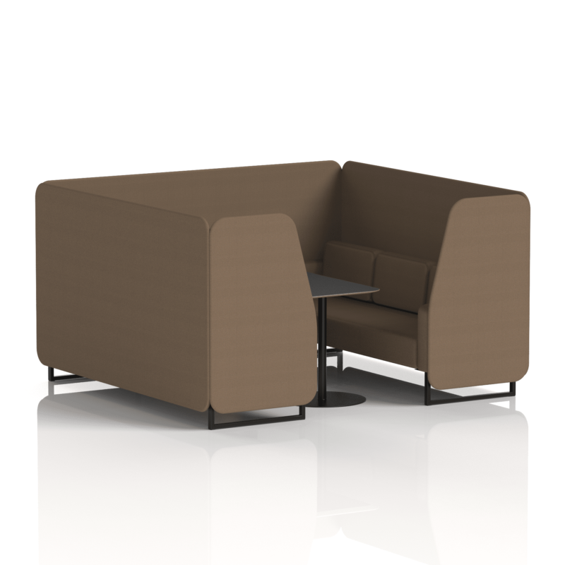 Brixworth Booth With Black Legs And Black Table In Single Tone - Image 87