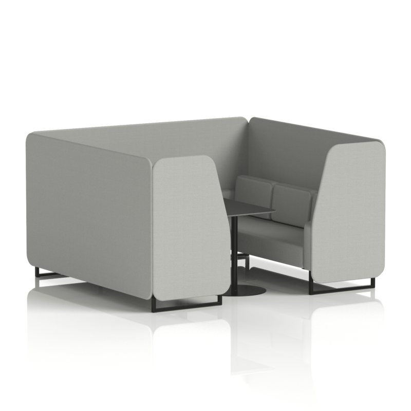 Brixworth Booth With Black Legs And Black Table In Single Tone - Image 88