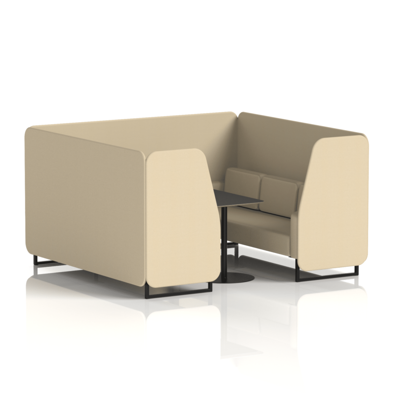 Brixworth Booth With Black Legs And Black Table In Single Tone - Image 90