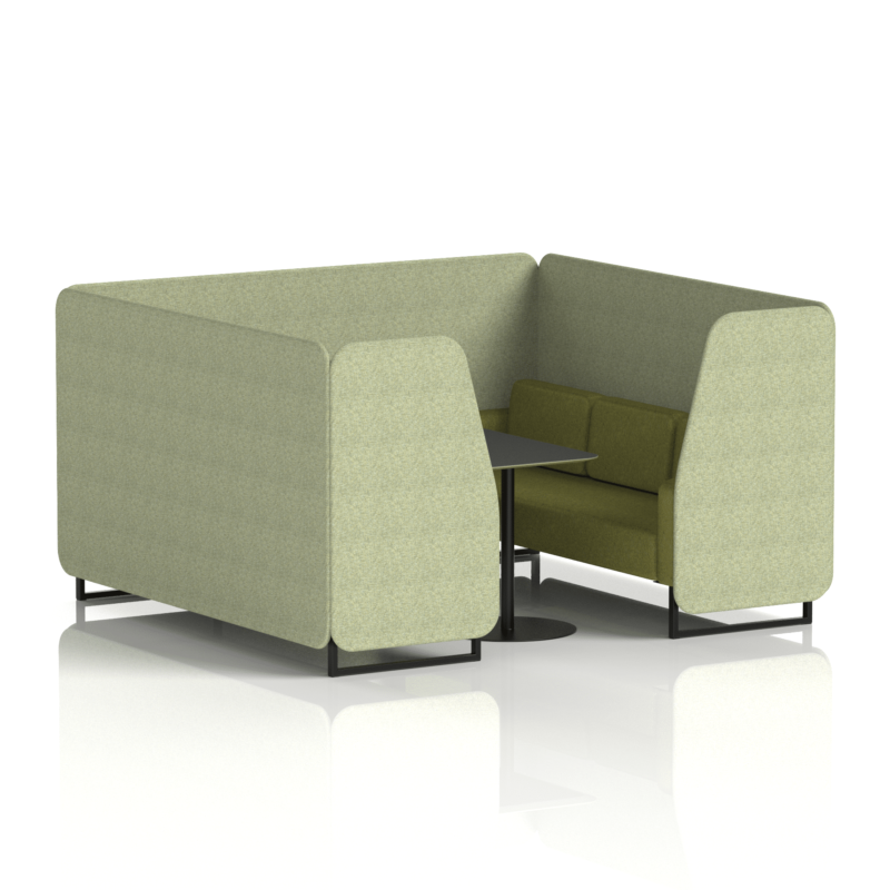 Brixworth Booth With Black Legs And Black Table In Two Tone - Image 61