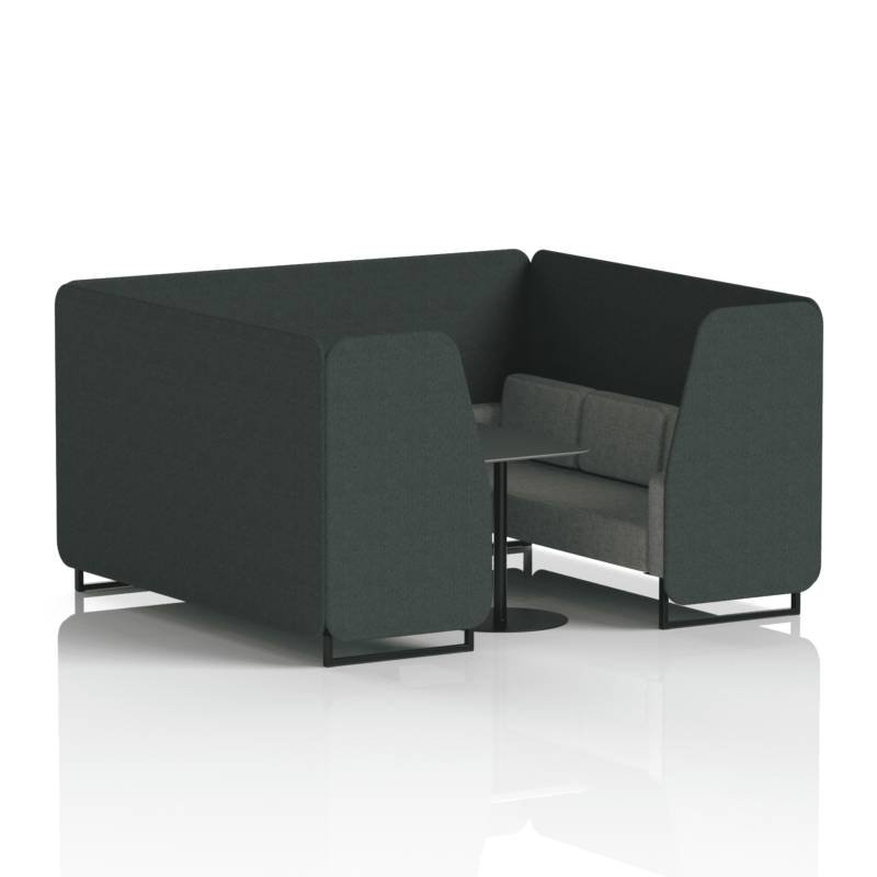 Brixworth Booth With Black Legs And Black Table In Two Tone - Image 62
