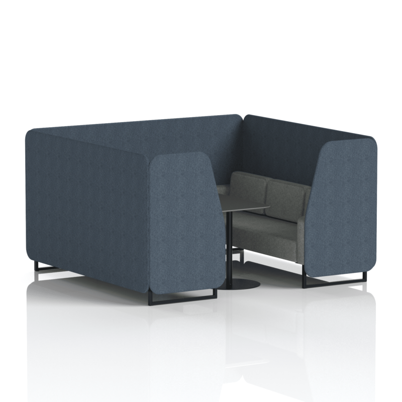 Brixworth Booth With Black Legs And Black Table In Two Tone - Image 63