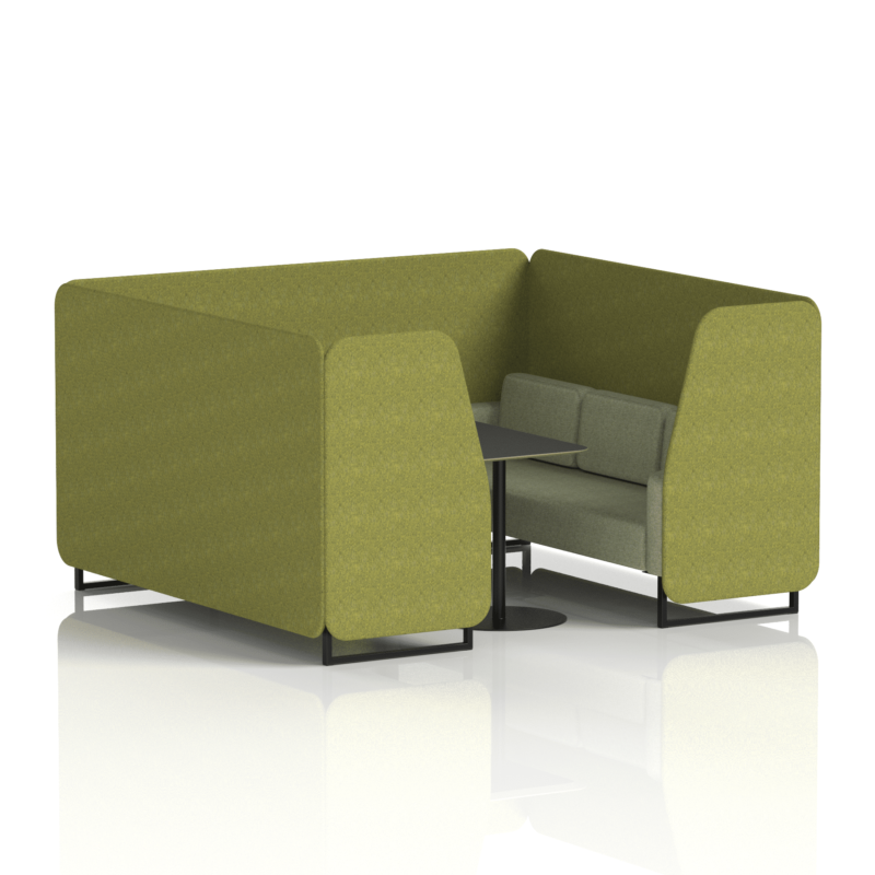 Brixworth Booth With Black Legs And Black Table In Two Tone - Image 64