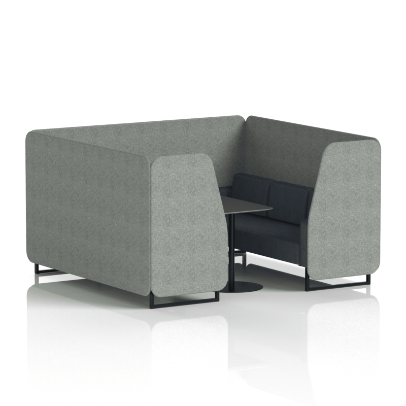 Brixworth Booth With Black Legs And Black Table In Two Tone - Image 65