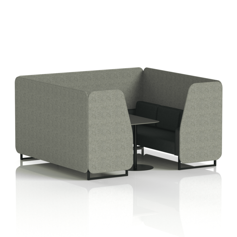Brixworth Booth With Black Legs And Black Table In Two Tone - Image 66
