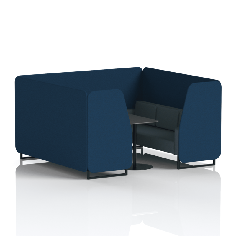 Brixworth Booth With Black Legs And Black Table In Two Tone - Image 68