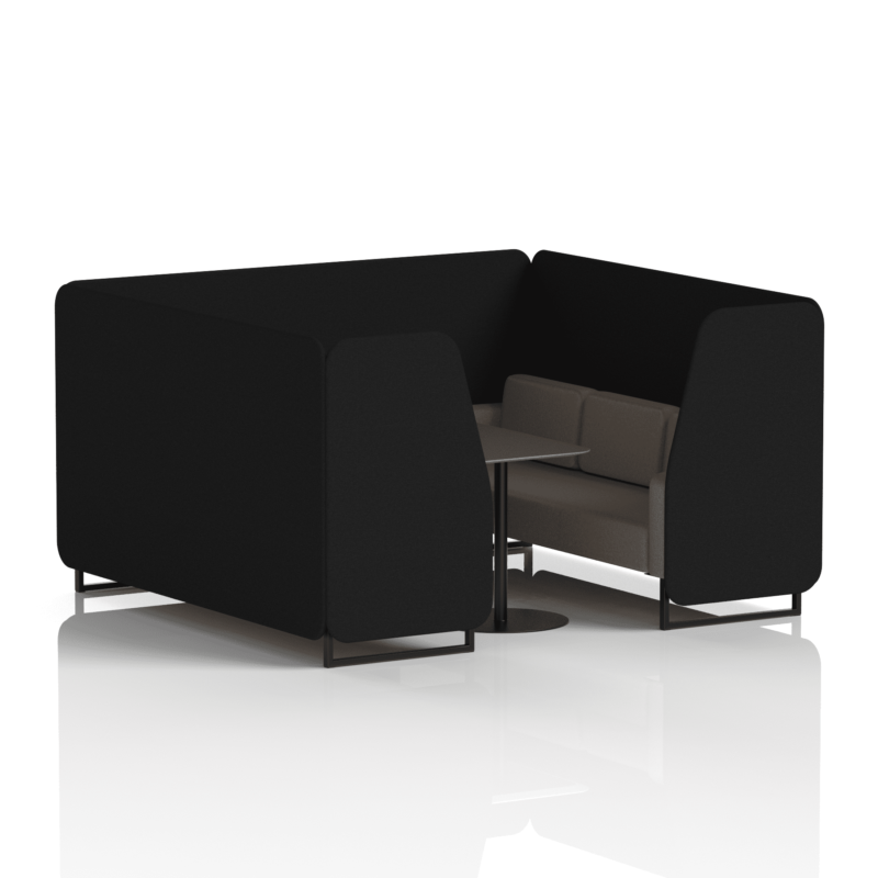 Brixworth Booth With Black Legs And Black Table In Two Tone - Image 69