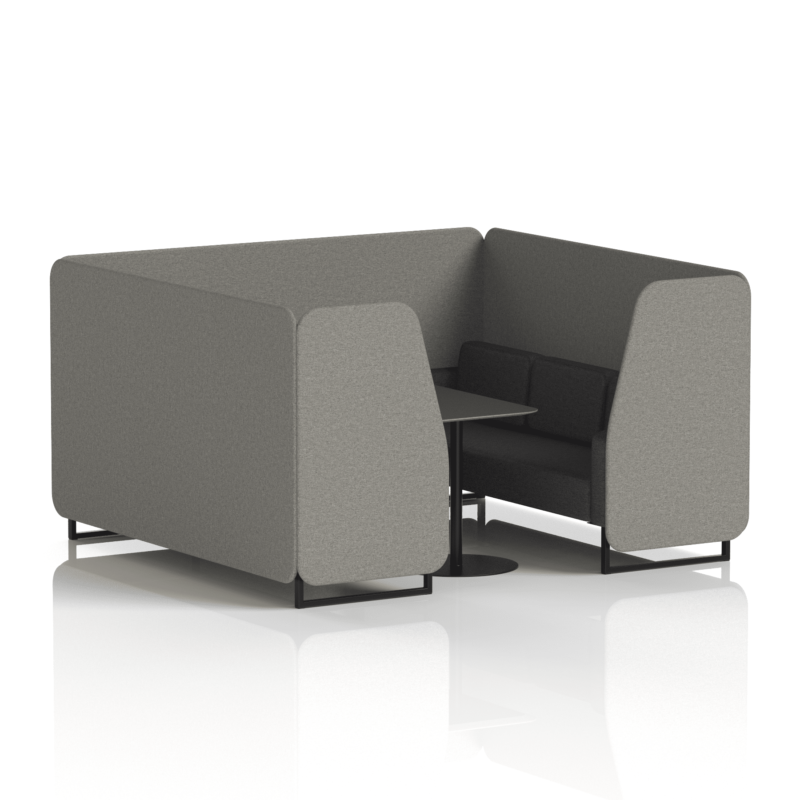 Brixworth Booth With Black Legs And Black Table In Two Tone - Image 70