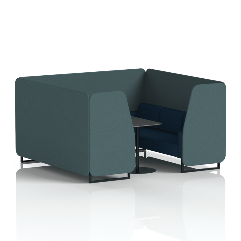 Brixworth Booth With Black Legs And Black Table In Two Tone - Image 71