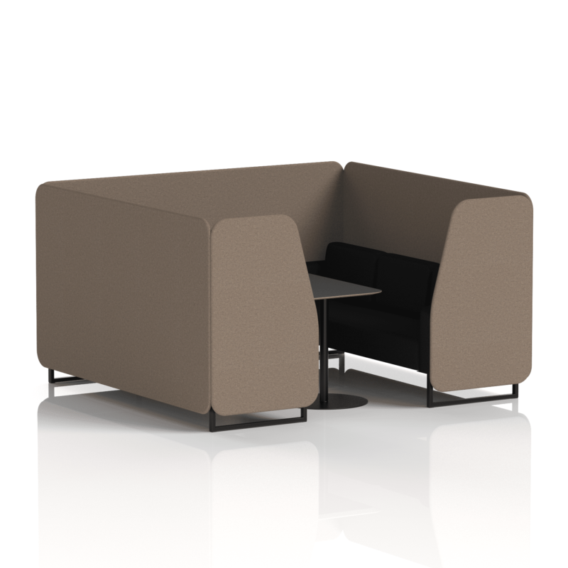 Brixworth Booth With Black Legs And Black Table In Two Tone - Image 72