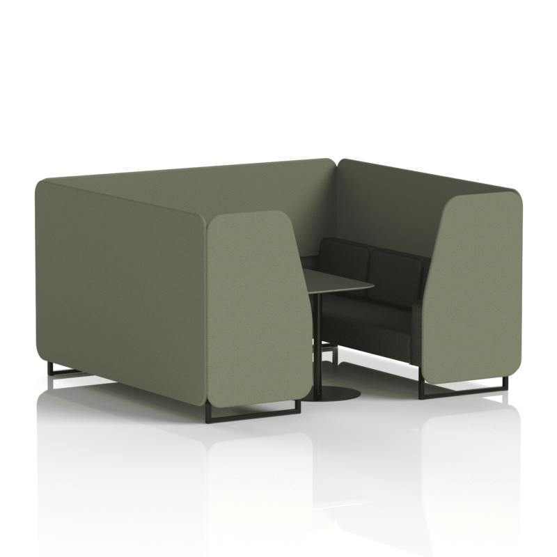 Brixworth Booth With Black Legs And Black Table In Two Tone - Image 74