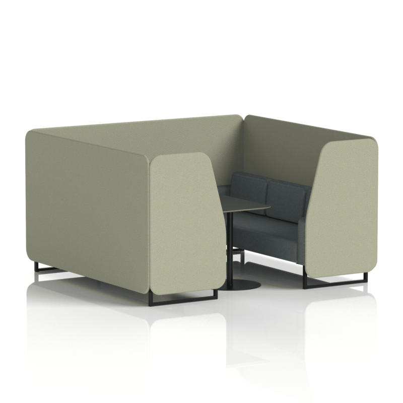 Brixworth Booth With Black Legs And Black Table In Two Tone - Image 75
