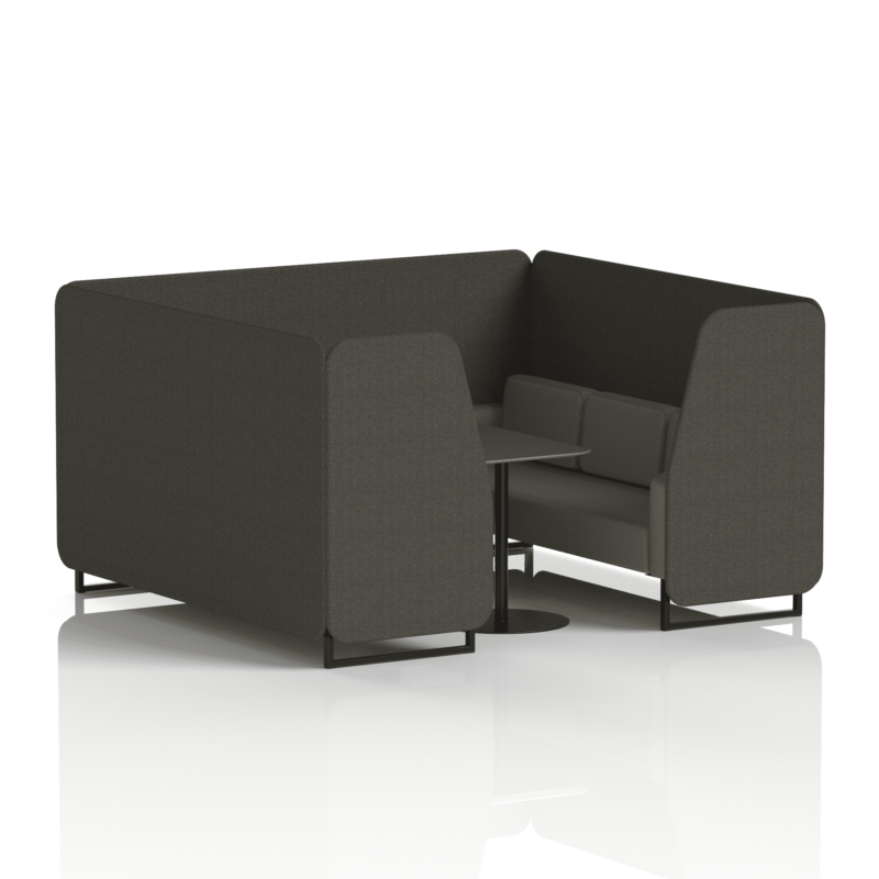 Brixworth Booth With Black Legs And Black Table In Two Tone - Image 76