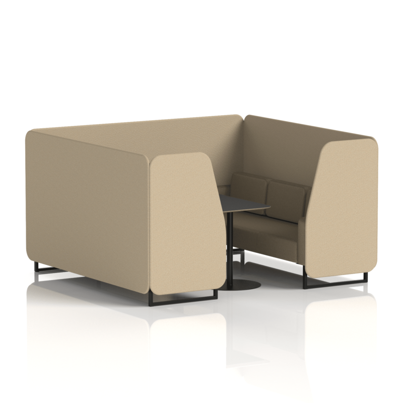 Brixworth Booth With Black Legs And Black Table In Two Tone - Image 77