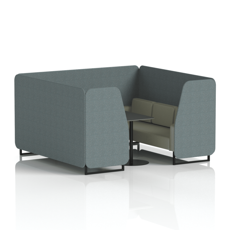 Brixworth Booth With Black Legs And Black Table In Two Tone - Image 78