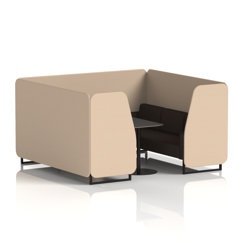 Brixworth Booth With Black Legs And Black Table In Two Tone - Image 79