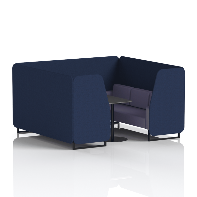 Brixworth Booth With Black Legs And Black Table In Two Tone - Image 80