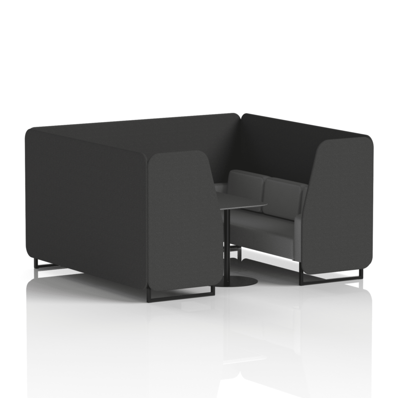 Brixworth Booth With Black Legs And Black Table In Two Tone - Image 81