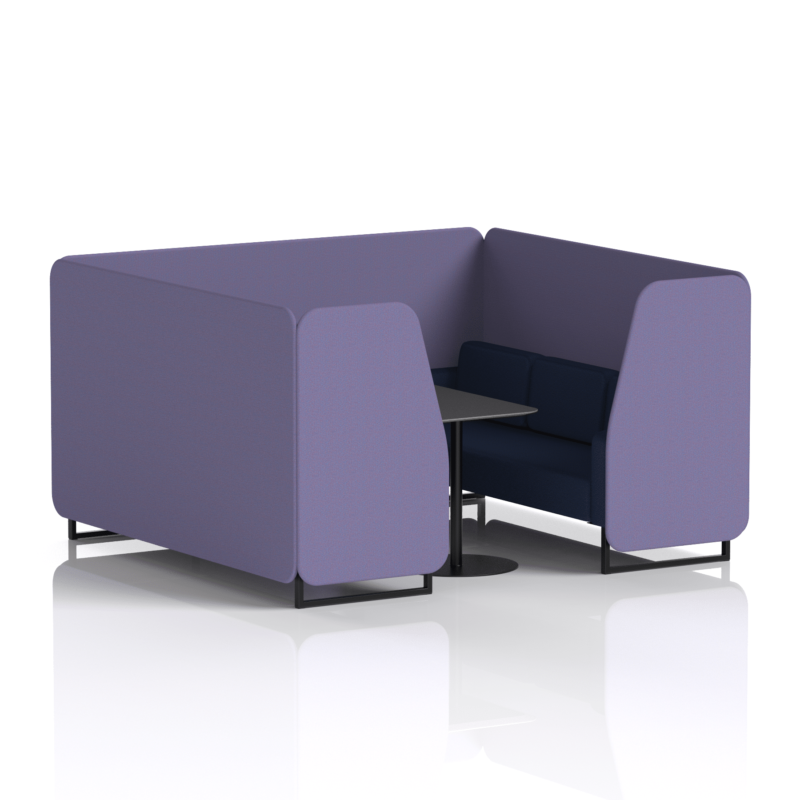 Brixworth Booth With Black Legs And Black Table In Two Tone - Image 82