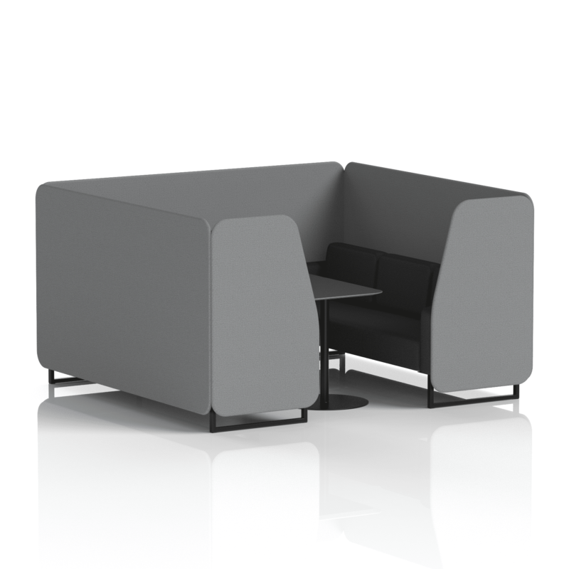 Brixworth Booth With Black Legs And Black Table In Two Tone - Image 83