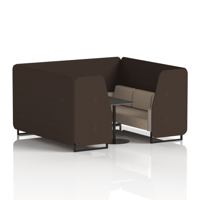 Brixworth Booth With Black Legs And Black Table In Two Tone - Image 84