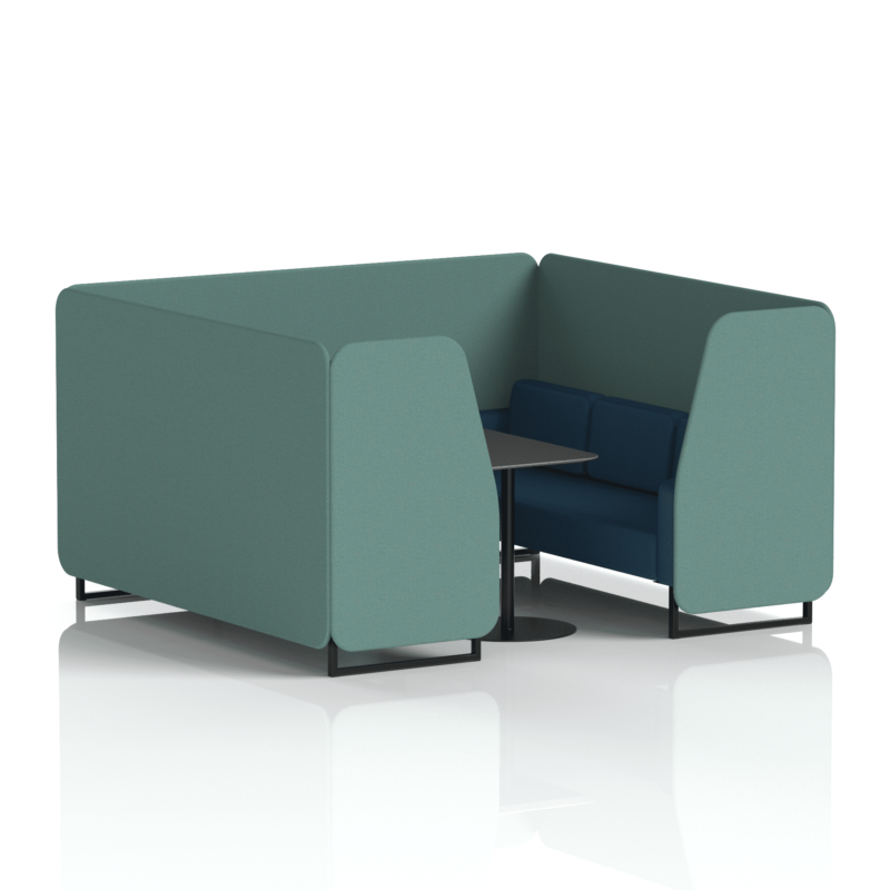 Brixworth Booth With Black Legs And Black Table In Two Tone - Image 85