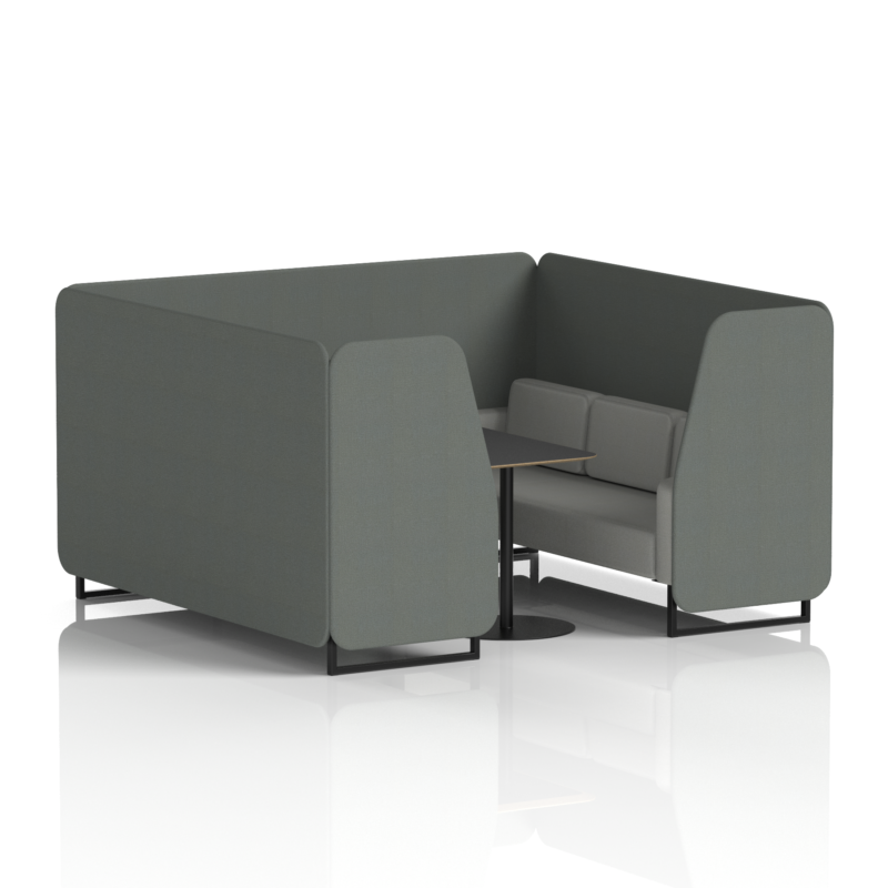 Brixworth Booth With Black Legs And Black Table In Two Tone - Image 86