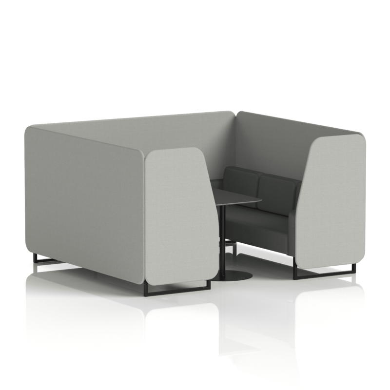 Brixworth Booth With Black Legs And Black Table In Two Tone - Image 88