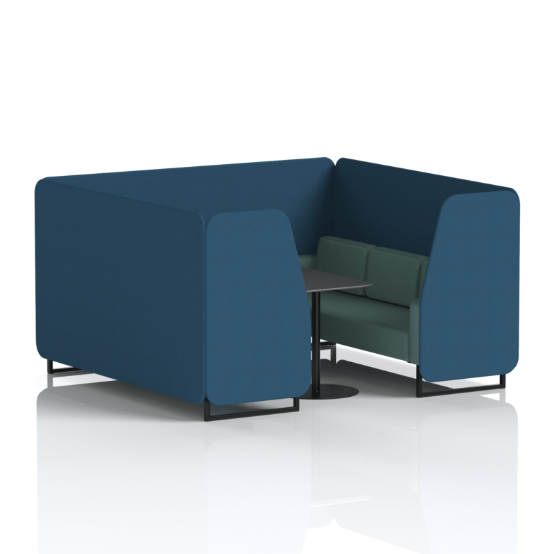 Brixworth Booth With Black Legs And Black Table In Two Tone - Image 89